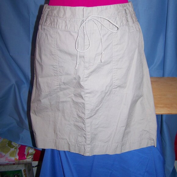 liz & co. Dresses & Skirts - Liz & Co Khaki Skirt with Drawstring Waist Sz 6